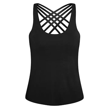 NIRA yoga top with integrated bra, black XL