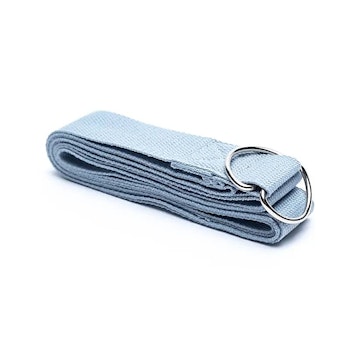Yoga strap - Rem D-ring grå bomull