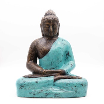 Stor Klassisk Buddhastaty i Turkos & Sten - 0.5m