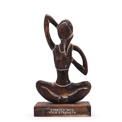Yoga Lady in Hand Carved Wood