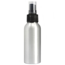 Aluminium Sprayflaska med Svart Topp 100ml