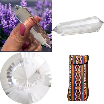 24-sidig Vogel Clear Quartz Double Terminated Extraction Healing Crystal