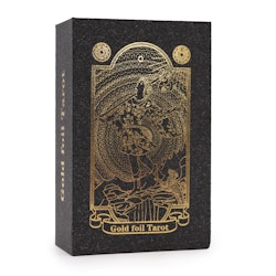 Guldfolierad Tarotset med Bok - Presentbox