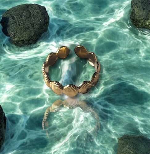 Costal Charm Ring Guld