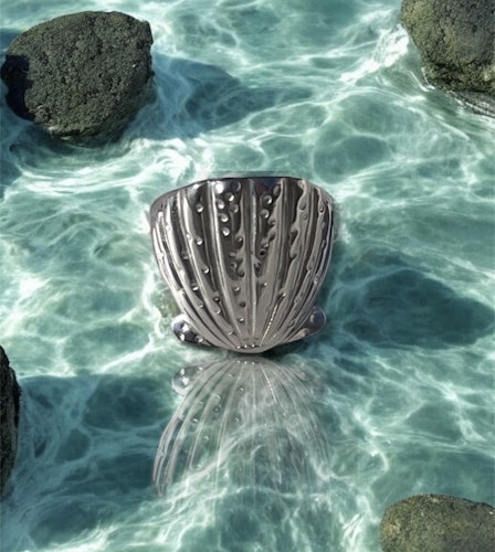 Statement Shell Ring Silver