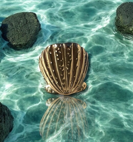 Statement Shell Ring Guld