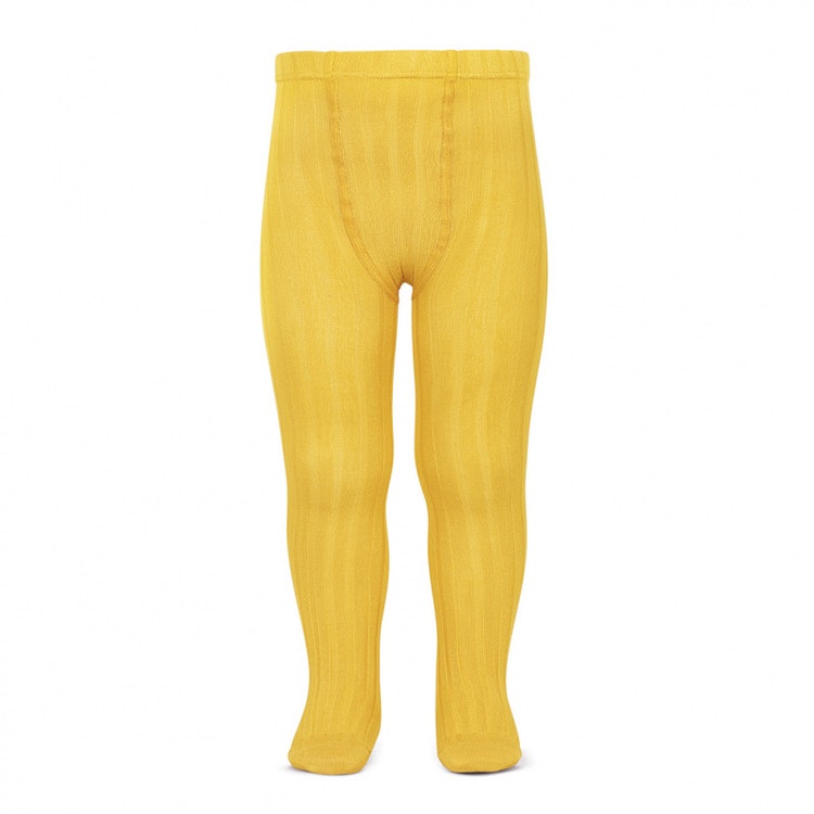 Condor tights rib yellow