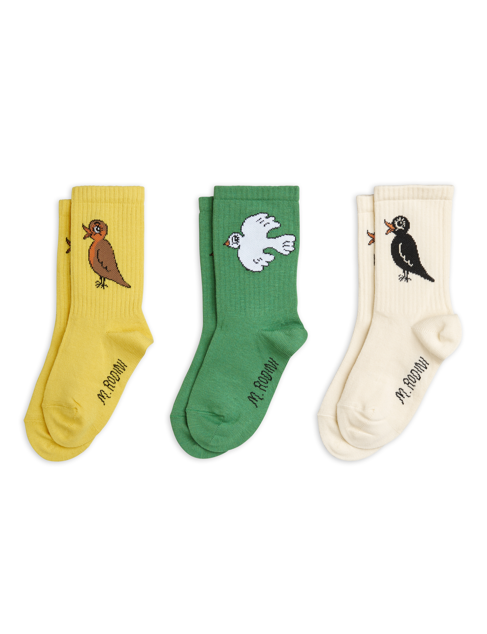 Mini Rodini Birdswatching socks 3-pack - sol 20/23 kvar