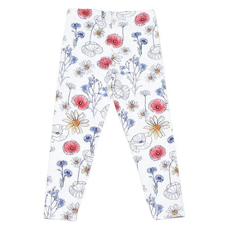 Ebbe Kids White Flower Leggings