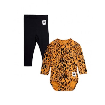 Mini Rodini Basic leopard ls body + leggings