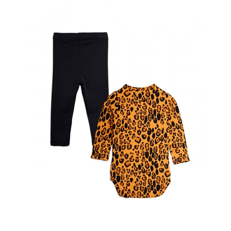 Mini Rodini Basic leopard ls body + leggings