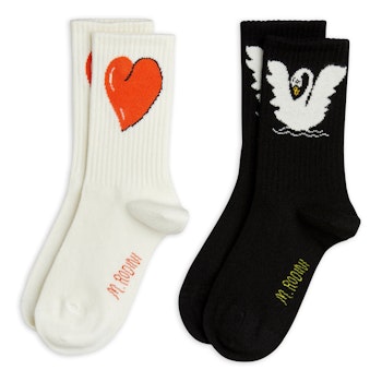 Mini Rodini Swan 2-pack socks Chapter1.