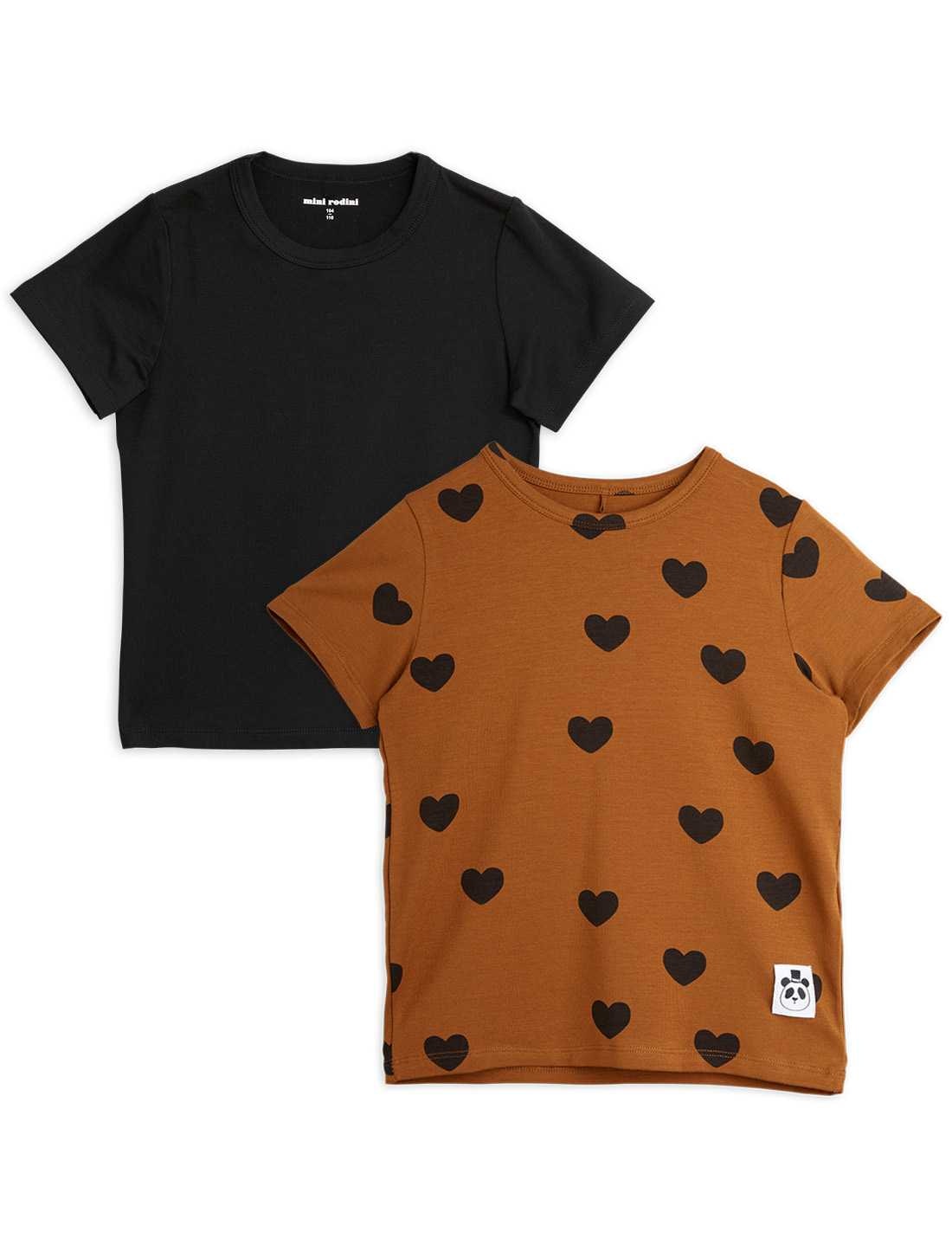 Mini Rodini Basic heart ss tee 2-pack.