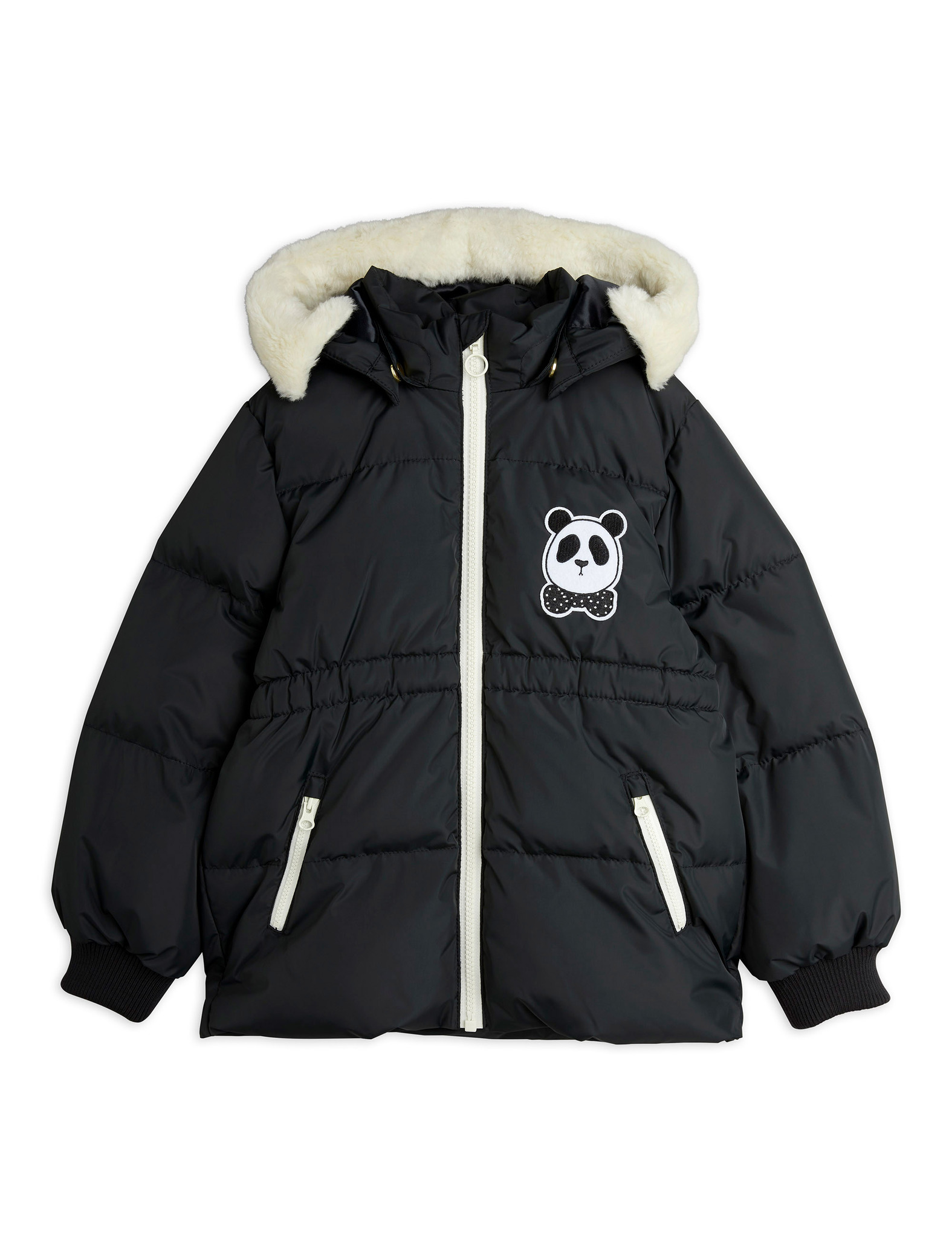 Mini Rodini Panda hooded puffer jacket Endast 128/134 kvar