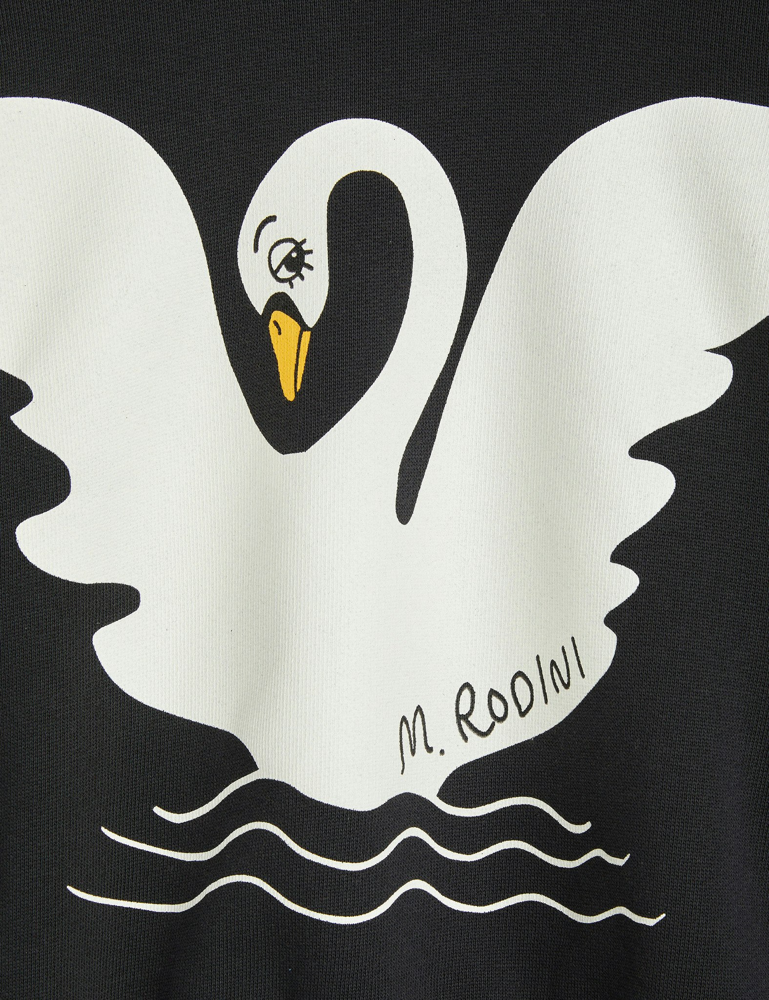 Mini Rodini Swan sp sweatshirt svart Chapter 2