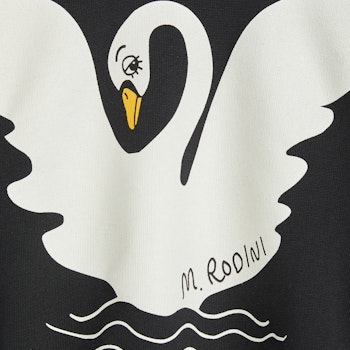 Mini Rodini Swan sp sweatshirt svart Chapter 2