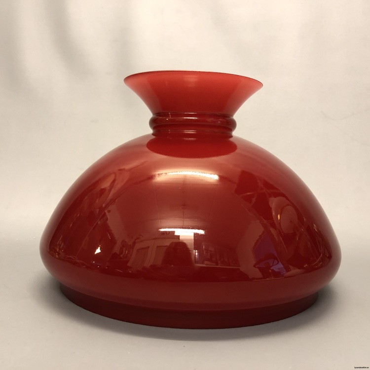 190 188 mm 19 cm lampskärm glas röd mörkröd vinröd
