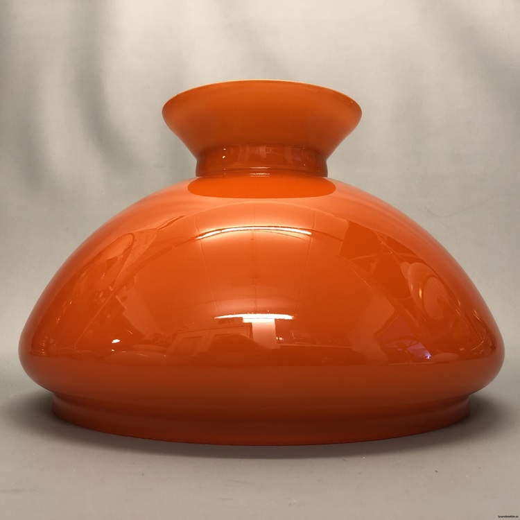 233 235 mm 23,5 cm vestaskärm orange oranga orangea glas lampskärm fotogenlampa