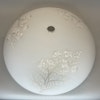 300 mm - Plafondglas matt opal med blommor (äldre)