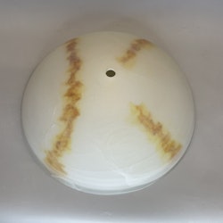 256 mm - Plafondglas med gul marmorering (äldre)