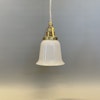 Klockskärmslampa opalvit liten 12 cm