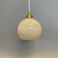 Halvklotslampa vaniljgul 14 cm