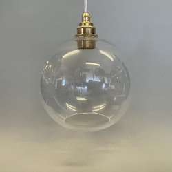 Halvklotslampa glasklar 20 cm