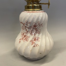 Blommig fotogenlampa i keramik 8'''