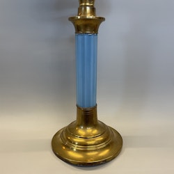 Piedestalfotogenlampa på blå fot med kupa 14'''