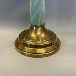 Romantisk fotogenlampa med äldre målad kupa 14'''