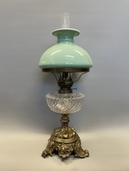 Bordsfotogenlampa med celadonskärm 14'''