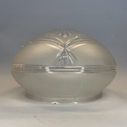 179 mm (180) - Ampelglas frostat med slipat mönster (äldre)