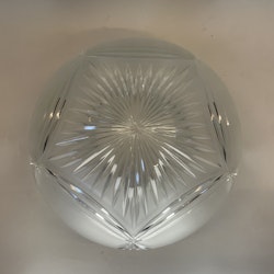 179 mm (180) - Ampelglas frostat med slipat mönster (äldre)