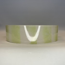 258 mm - Glasringscylinder ljusgrön med ränder (äldre)