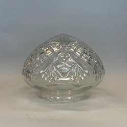 124 mm (125) - Ampelglas glasklart slipat mönster (äldre)