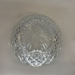 124 mm (125) - Ampelglas glasklart slipat mönster (äldre)