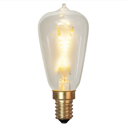 LED E14 dekorativ svagare glödlampa med glasdroppe 0,5 watt