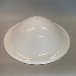 287 mm med 9 mm hål - Ampelglas opalvit för bl.a. kristallkrona (ny)
