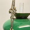 Antik takfotogenlampa jugend med mörkgrön kragkärm 14'''