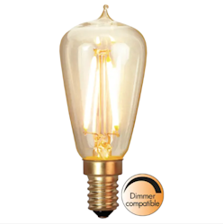 LED E14 dekorativ klassisk glödlampa med glasdroppe 1,9 watt