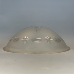250 mm - Ampelglas frostat med slipad stjärna (äldre)