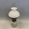 Bordsfotogenlampa i glas/mässing 14''' med skärm