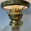 Bordsfotogenlampa i glas/mässing 14''' med skärm