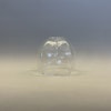 Parasollformad skärm glasklar 12 cm (hål Ø 42 mm)