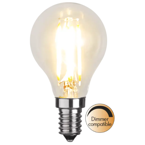 LED litet klot starkare glödlampa - Lysande Sekler - Svunna tiders belysning