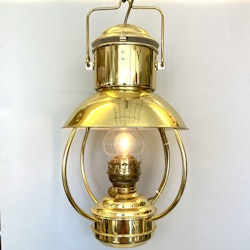 Stora trålarlampan elektrisk fotogenlampa mässing