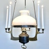 Antik takfotogenlampa i mässing 14''' för 6 ljus