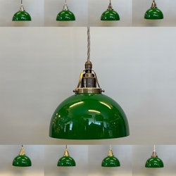 Skålformad lampa mörkgrön 17 cm