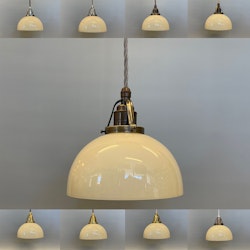 Skålformad lampa vaniljgul 17 cm