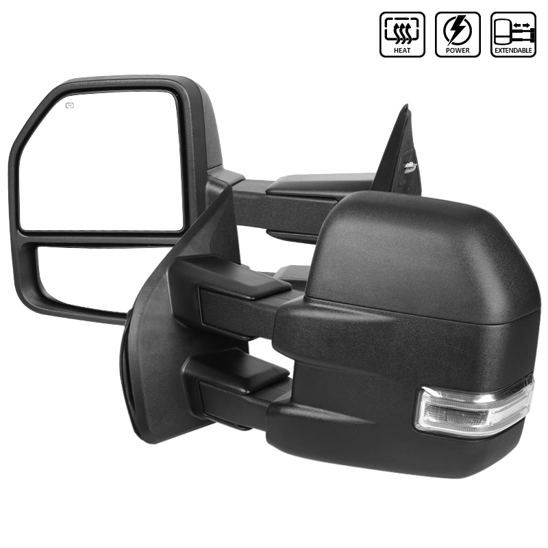 TOWING MIRRORS-BLACK TEXTURE, F150 15-17